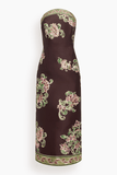 Alemais Josie Bodice Midi Dress in Plum