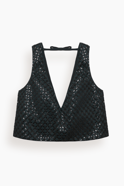 Sparkling Statement Top in Graphite