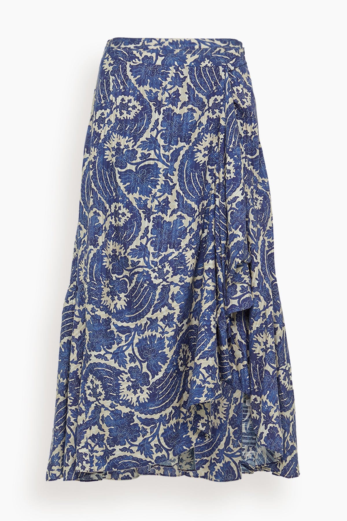 Ulla Johnson Sabina Faux Wrap Skirt in Ocean