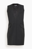 MM6 Maison Margiela Dresses Deep V Sleeveless Shift Dress in Black