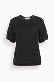 Brandon Maxwell The Lee Classic Cashmere Tee in Black