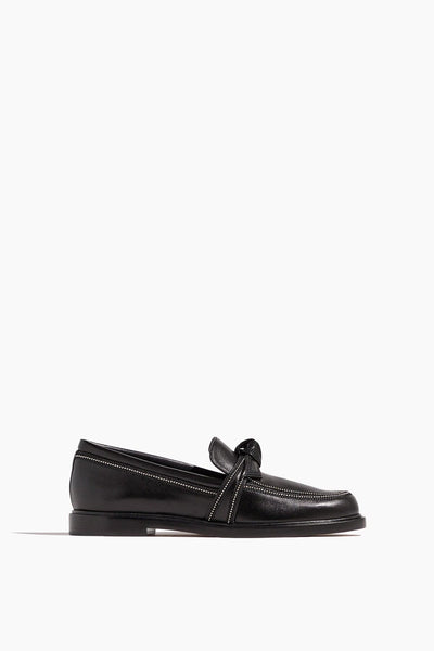 Clarita Chunky Embroidery Loafer in Black