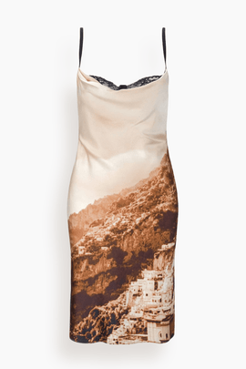 Evangeline Silk Dress in Cliffside