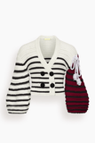 Hellessy Craig Cardigan in Multi Stripe