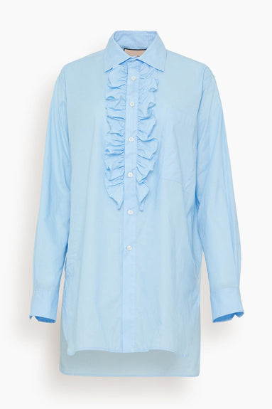 Plan C Tops Long Sleeve Shirt in Sky Blue