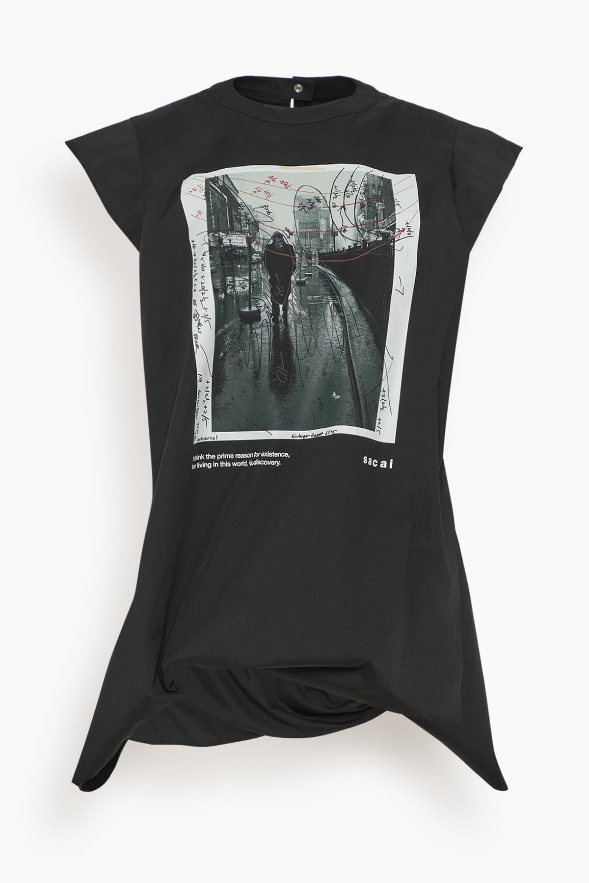 Sacai James Dean Cotton Poplin Pullover in Black – Hampden