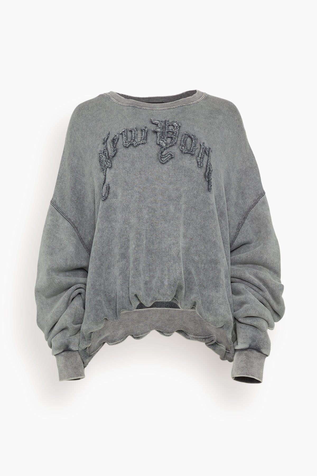 R13 Sweatshirts New York Balloon Crewneck in Acid Grey R13 New York Balloon Crewneck in Acid Grey