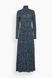 Proenza Schouler White Label Mabel Dress in Cheetah Jersey Navy Multi