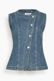 Rag And Bone Miramar Ponte Olivia Vest in Woodside