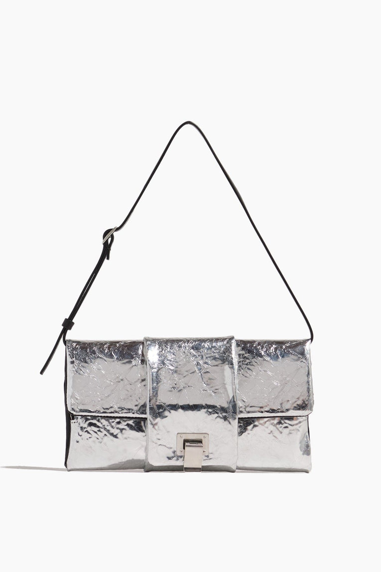 Proenza Schouler Shoulder Bags Flip Shoulder Bag in Silver Proenza Schouler Flip Shoulder Bag in Silver