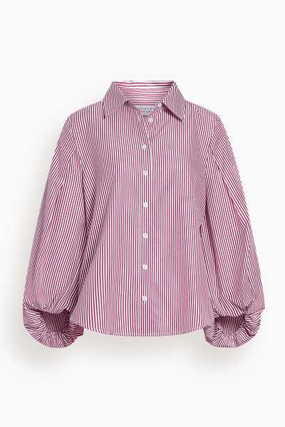 Marina Top in Deep Redwood/Optic White