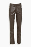 Marni Pants Wool and Coated Fabric Trouser in Moca/Chestnut Marni Wool and Coated Fabric Trouser in Moca/Chestnut