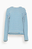 Apiece Apart Tops Barca Long Sleeve Top in Cobalt/Cream Stripe Apiece Apart Barca Long Sleeve Top in Cobalt/Cream Stripe