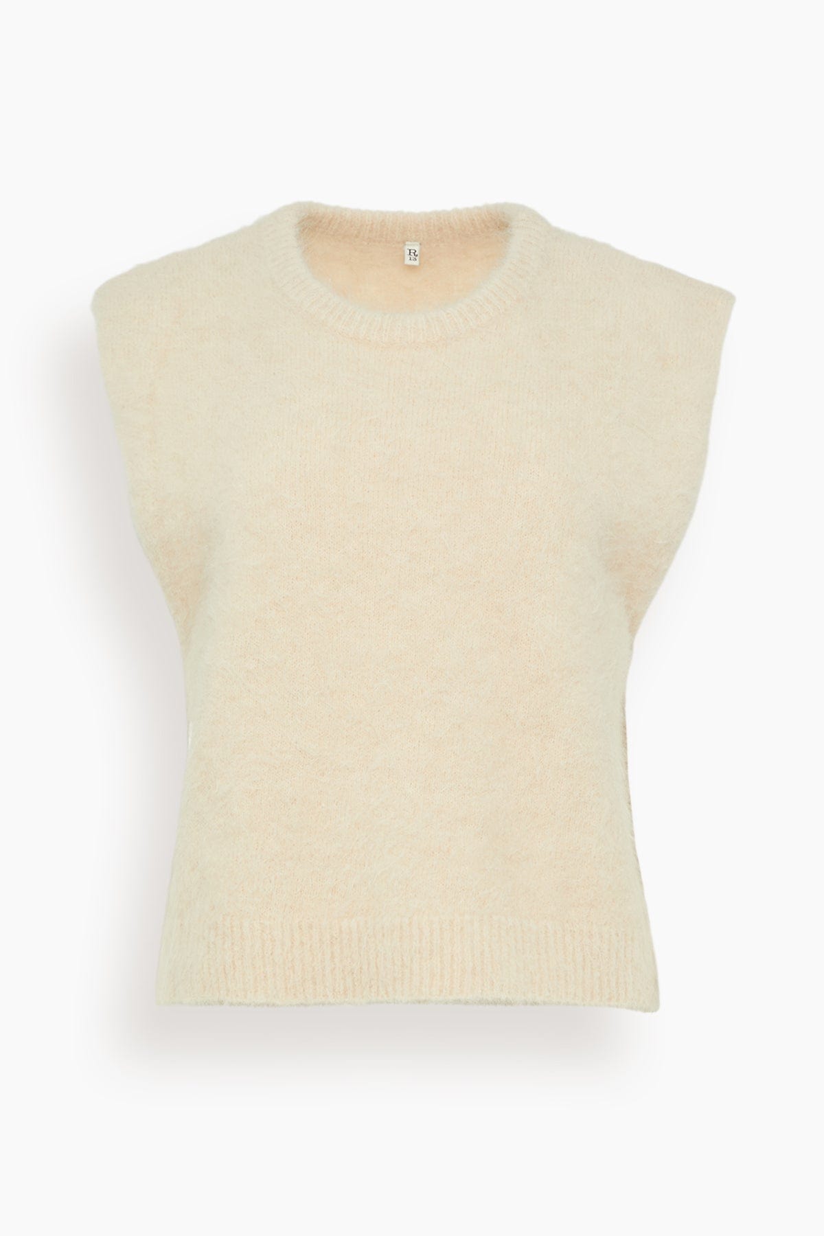 R13 Deep Armhole Vest in Oatmeal