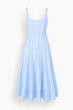 Staud Wells Dress in Ventura Stripe