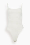 Solid & Striped Swimwear The Renna Swimsuit in Ecru