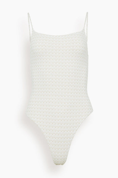 Solid & Striped Swimwear The Renna Swimsuit in Ecru