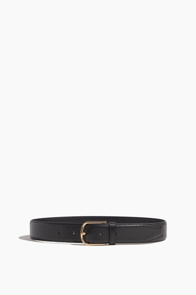 Wide Trouser Belt in Black