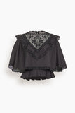 Sea Shanna Lace Capelet Top in Black
