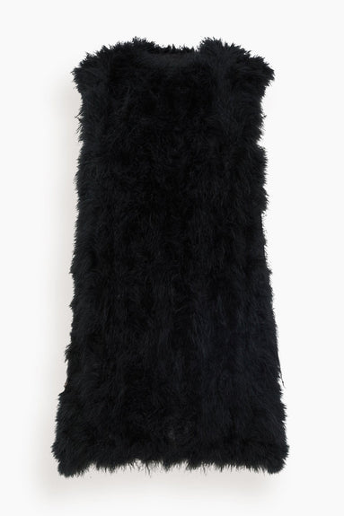 Yves Salomon Jackets Feathers Vest in Noir