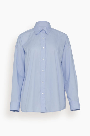 Nili Lotan Tops Mael Oversized Shirt in Light Blue