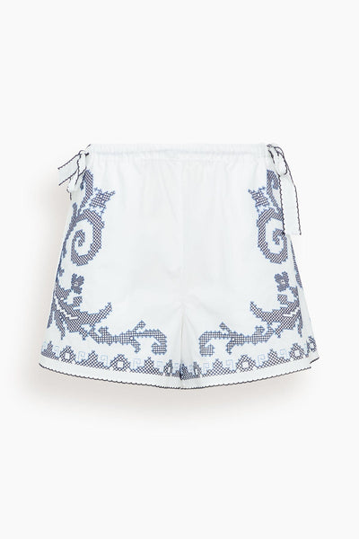 Hazel Embroidered Short in White