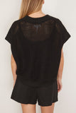 Apiece Apart Tops Oliva Linen Vest in Black Oliva Linen Vest in Black