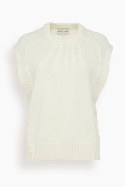 Mari Sleeveless Boxy Top in Ivory