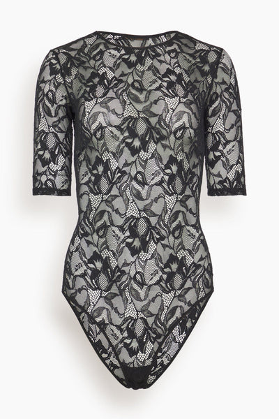 Sophie Stretch Lace Bodysuit in Black