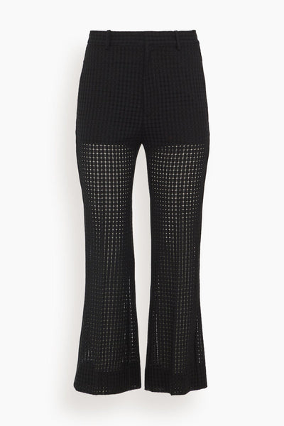 Credo Check Cropped Trouser in Black