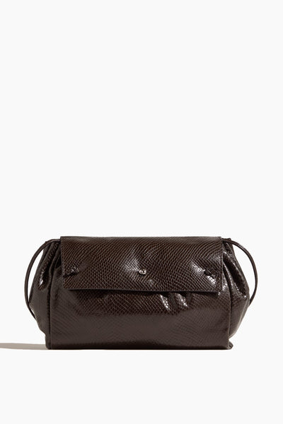 Cy Convertible Bag in Espresso Snake