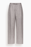 Loulou de Saison Clark Loose Fit Pant in Grey Melange