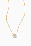 Stoned Fine Jewelry Mini Forget-Me-Not Diamond Necklace in 18k Yellow Gold