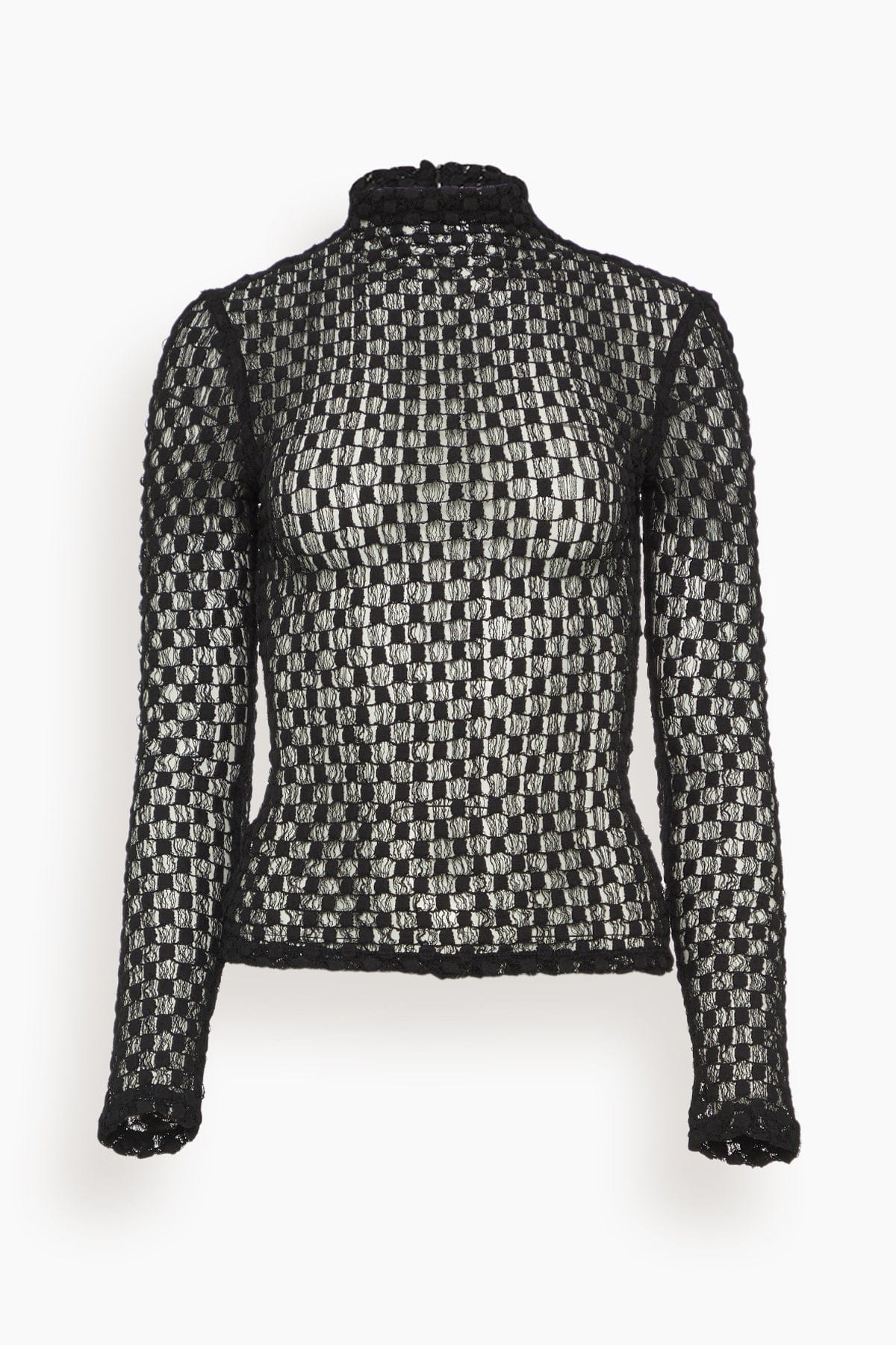 Rohe Tops Geometrical Lace Top in Black Rohe Geometrical Lace Top in Black