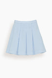 Simkhai Skirts Cal Pleated Mini Skirt in Classic Blue Stripe Simkhai Cal Pleated Mini Skirt in Classic Blue Stripe