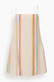 Staud Laura Linen Mini Dress in Day Trip Stripe