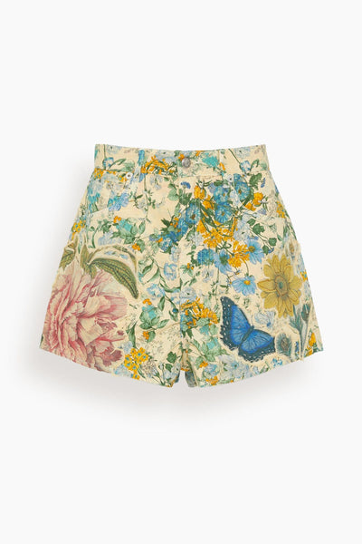 Venti Short in Applique Ecru Floral