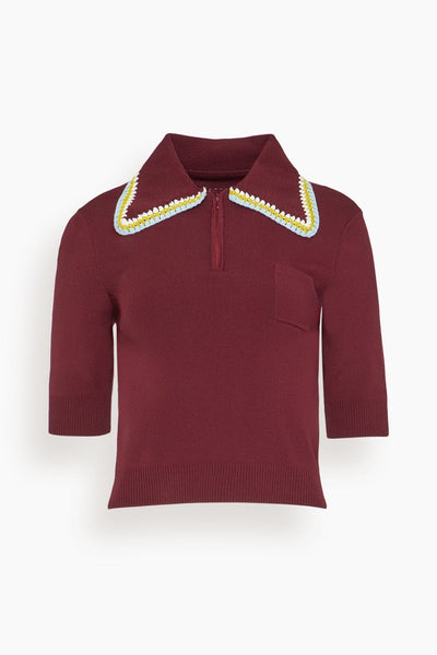 Jasper Knit Polo in Chocolate