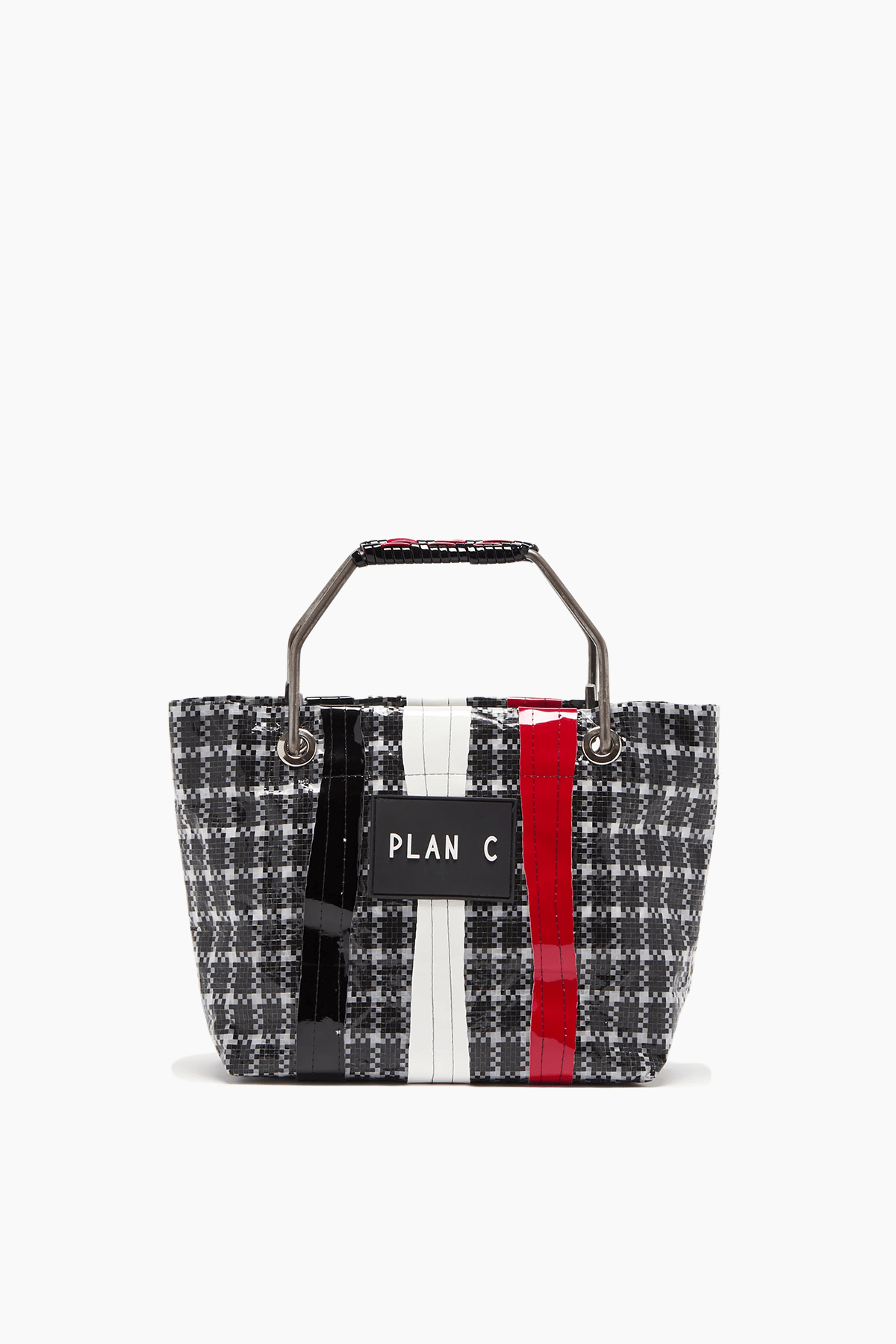 Plan C Shopping Bag in Black White Red