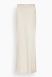 Loulou de Saison Eli A-Line Maxi Skirt in Ivory