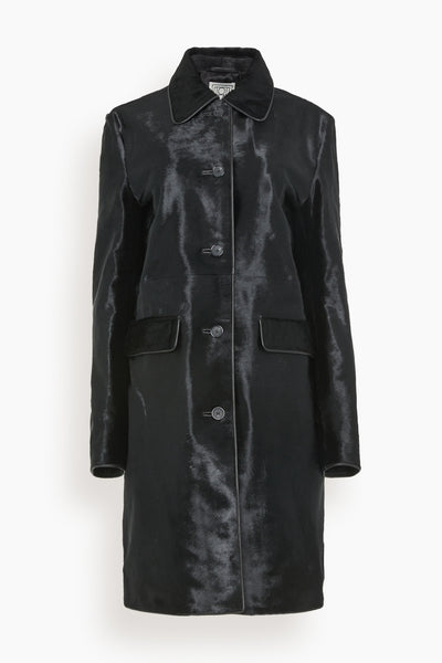 Pony Hair Coat in Black