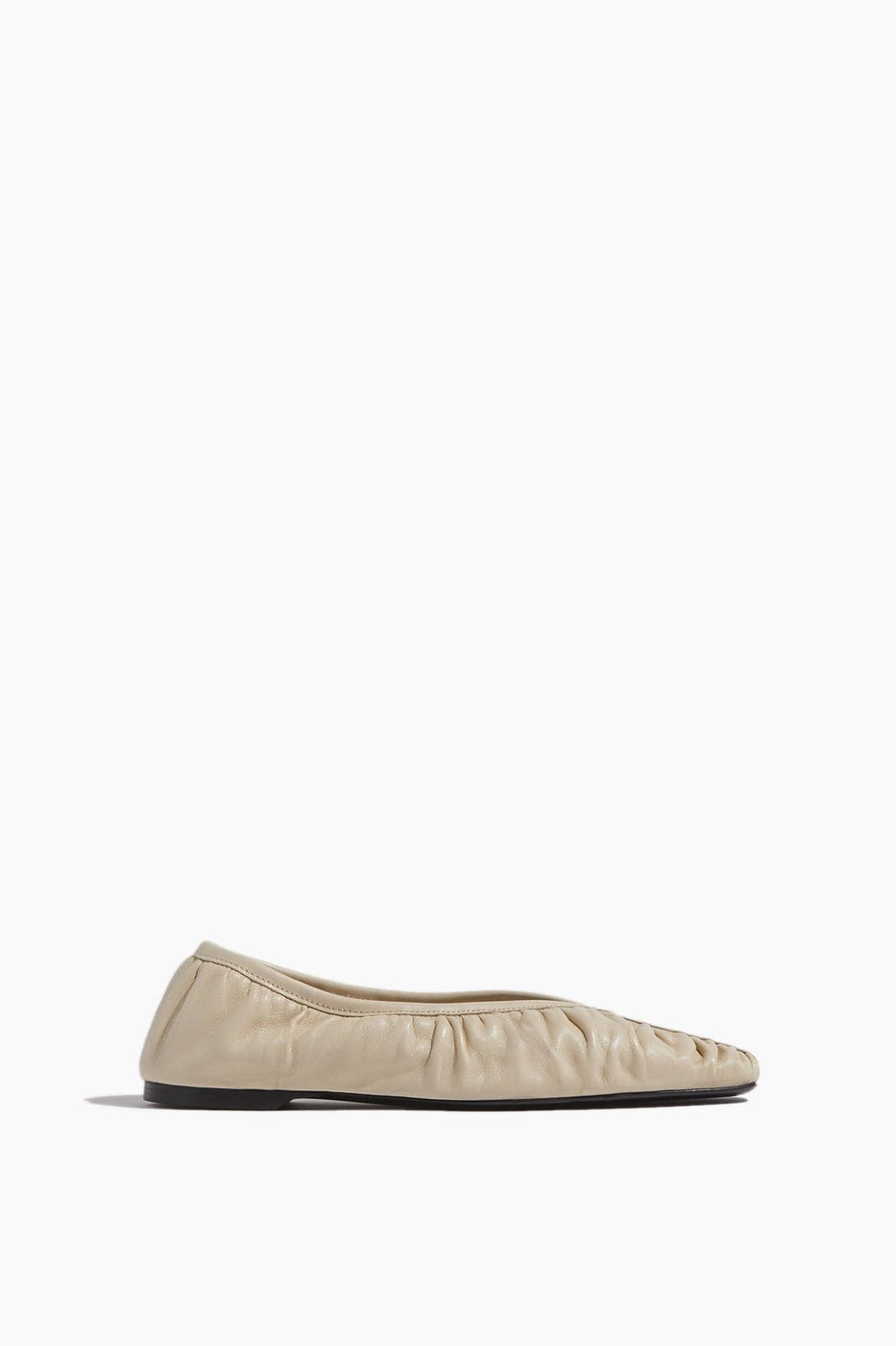 Toteme Ballet Flats The Gathered Flat in Bleached Sand Toteme The Gathered Flat in Bleached Sand