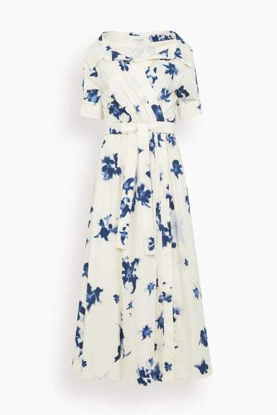 Lydia Dress in Berry Blue Flowers
