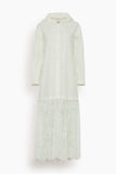 Sea Dresses Marja Embroidery Hoodie Dress in Pearl Marja Embroidery Hoodie Dress in Pearl
