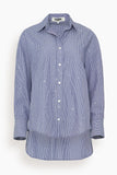 Hampden Clothing Tops Frankie Crystal Stripe Shirt in Navy/White Frankie Crystal Stripe Shirt in Navy/White