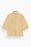 Another Tomorrow Voile Short Sleeve Shirt in Mimosa