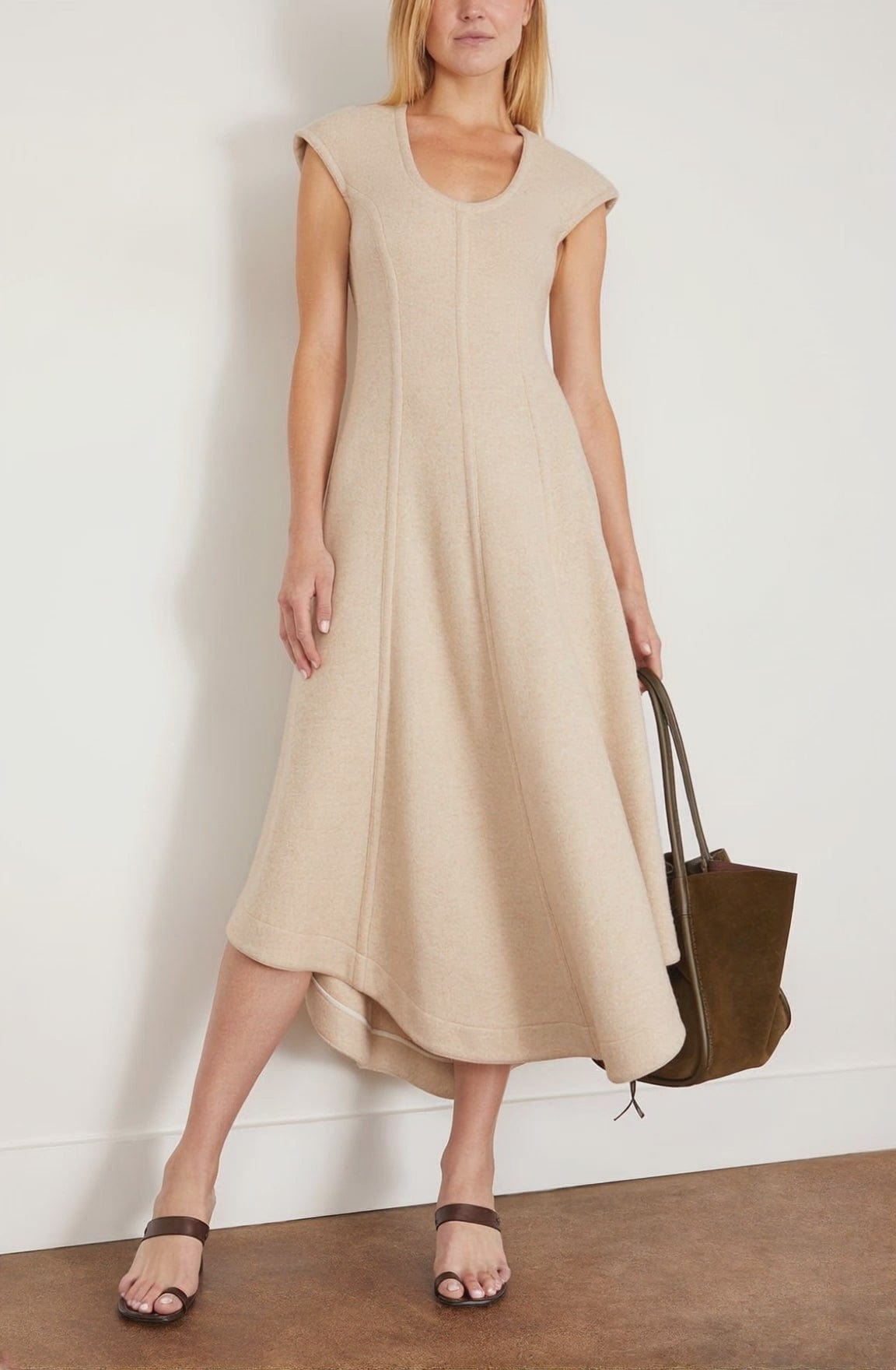 Proenza Schouler Casual Dresses Delilah Jersey Dress in Taupe Melange Proenza Schouler Delilah Jersey Dress in Taupe Melange
