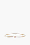 Vintage La Rose Bracelets Pink Sapphire Bezel Wire Bangle in 14k Yellow Gold