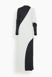 Minuit Dresses Lila Optical Knitted Dress in Black/White