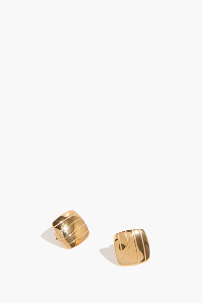 Slot Clip Earrings in Yellow Gold